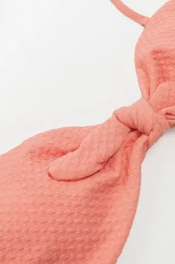 Cupshe Sanddollar Texture Bunny Tie Front Bandeau Bikini Top -Deals Cupshe Store 5 2 2 32c446c7 e137 4f21 8974 3ab648155b18