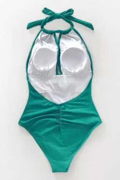 Cupshe Aqua Textured and Striped Halter One Piece Swimsuit -Deals Cupshe Store 5 417c64ff 5c3a 4912 bca4 48974affa037