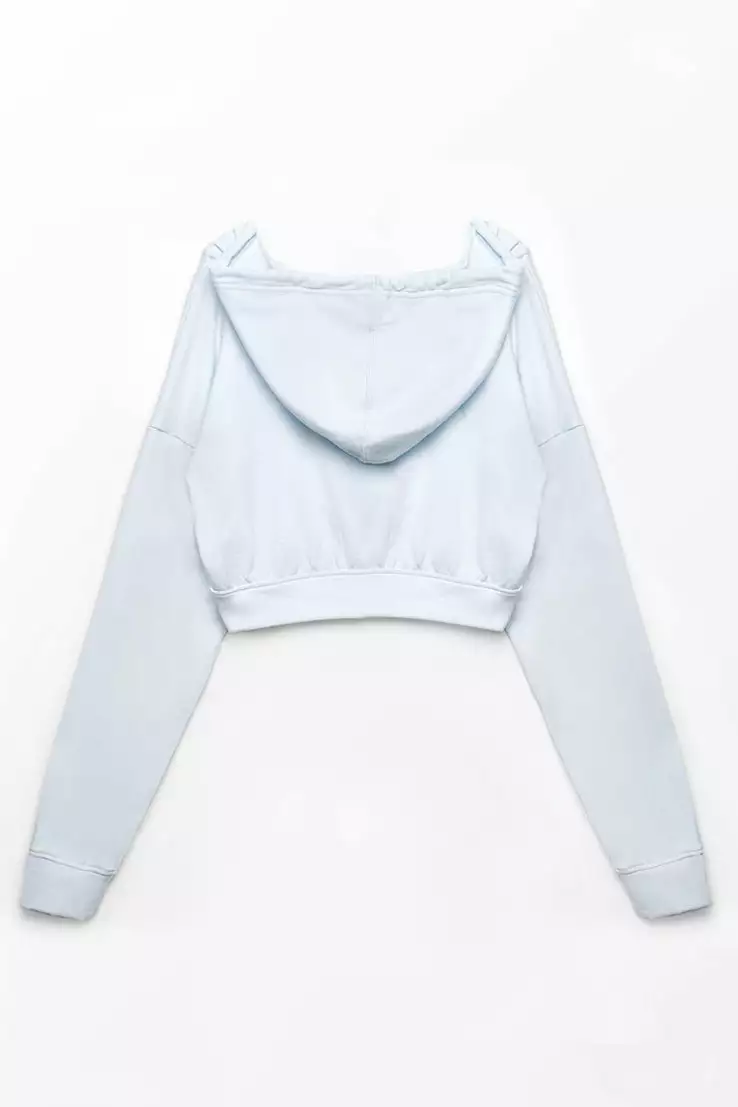 Cupshe On The Go Wrap Crop Hoodie 3 Cupshe On The Go Wrap Crop Hoodie - Image 3