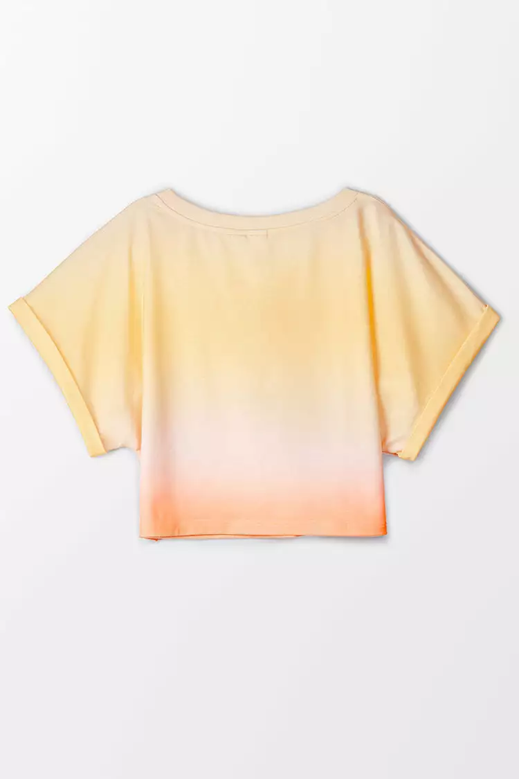 Cupshe Citrus Groove Ombre Print Sweatshirt 3 Cupshe Citrus Groove Ombre Print Sweatshirt - Image 3