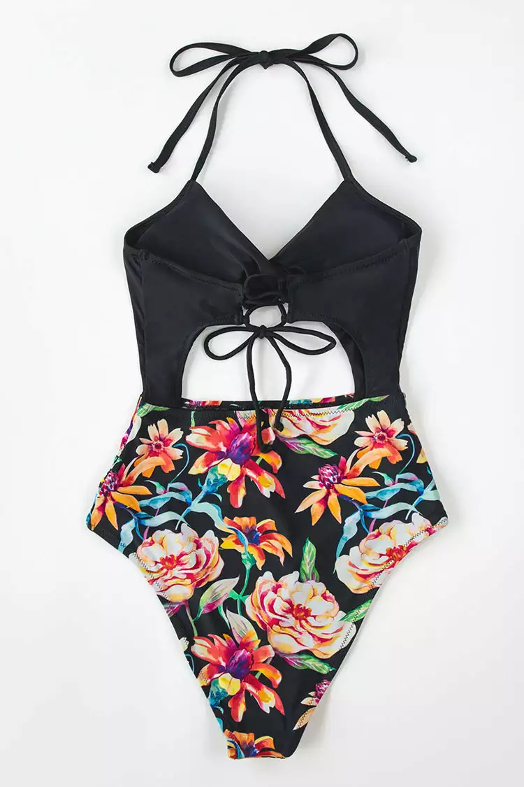 Cupshe Alexa Floral Cutout Twist One Piece Swimsuit 5 Cupshe Alexa Floral Cutout Twist One Piece Swimsuit - Image 5