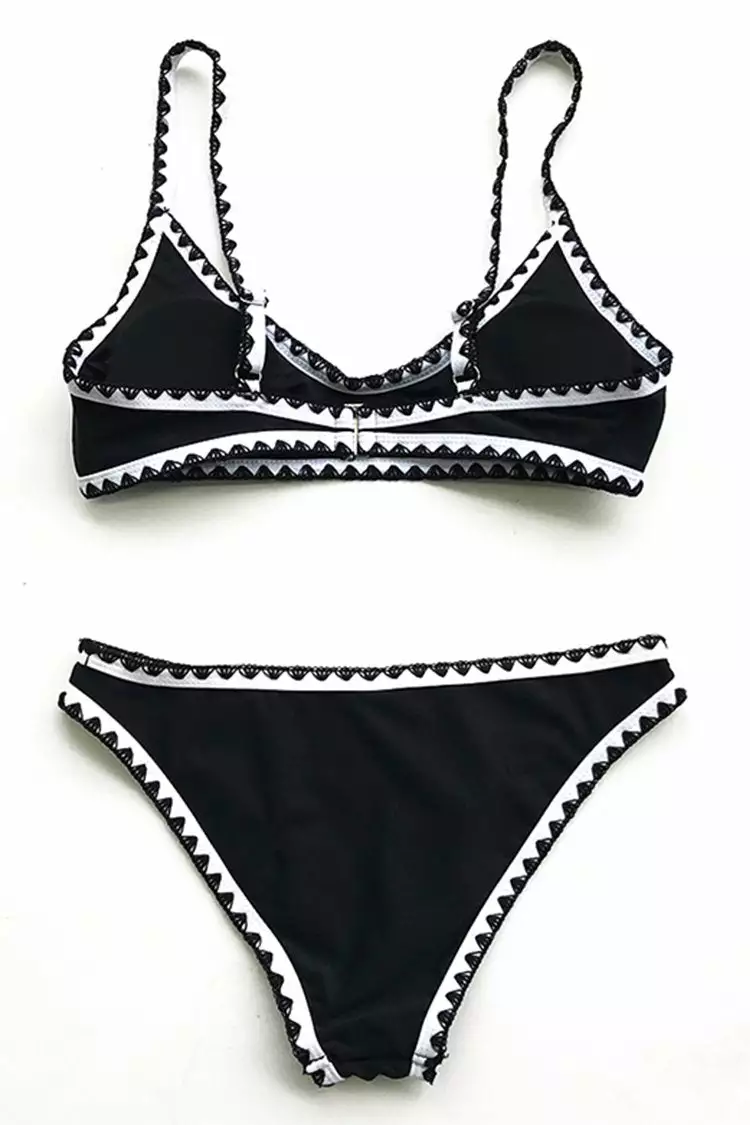 CUPSHE Black And White Crochet Bikini 5 CUPSHE Black And White Crochet Bikini - Image 5