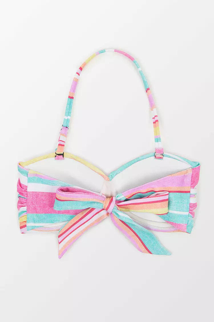 Cupshe Soleil Stripe Molded Twist Bandeau Bikini Top 5 Cupshe Soleil Stripe Molded Twist Bandeau Bikini Top - Image 5