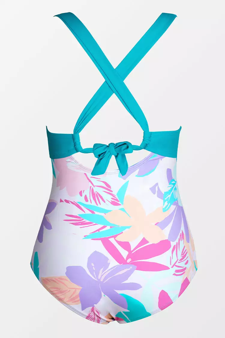 Cupshe Mult Spring Molded Twist Front Plus Size One Piece Swimsuit 5 Cupshe Mult Spring Molded Twist Front Plus Size One Piece Swimsuit - Image 5