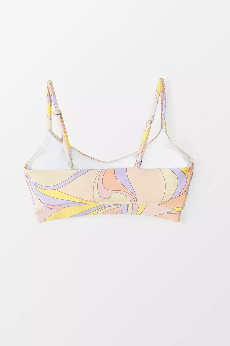 Cupshe Orange Blossom Abstract Print Sports Bra 3 Cupshe Orange Blossom Abstract Print Sports Bra - Image 3