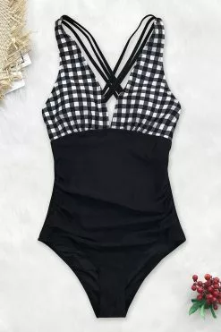 Cupshe Black and White Gingham Ruched One Piece Swimsuit 6 Cupshe Black and White Gingham Ruched One Piece Swimsuit -Deals Cupshe Store 7 b1afe421 9b70 4859 a061 9d6b68c99405