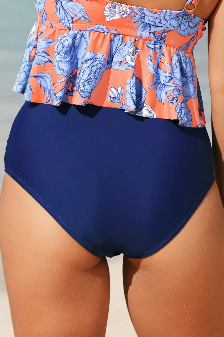 Cupshe Seaside Holiday Side Shirred High Waist Plus Size Bikini Bottom 2 Cupshe Seaside Holiday Side Shirred High Waist Plus Size Bikini Bottom - Image 2