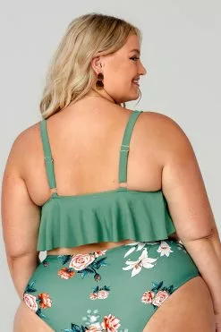 Cupshe Bree Ruffle Tankini Plus Size Bikini Top 9 Cupshe Bree Ruffle Tankini Plus Size Bikini Top -Deals Cupshe Store APT0014GG 2