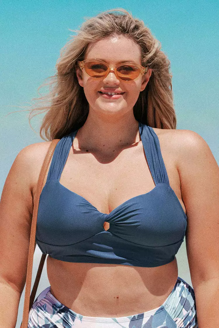 Cupshe Kirstin Twist Front Plus Size Bikini Top 1 Cupshe Kirstin Twist Front Plus Size Bikini Top