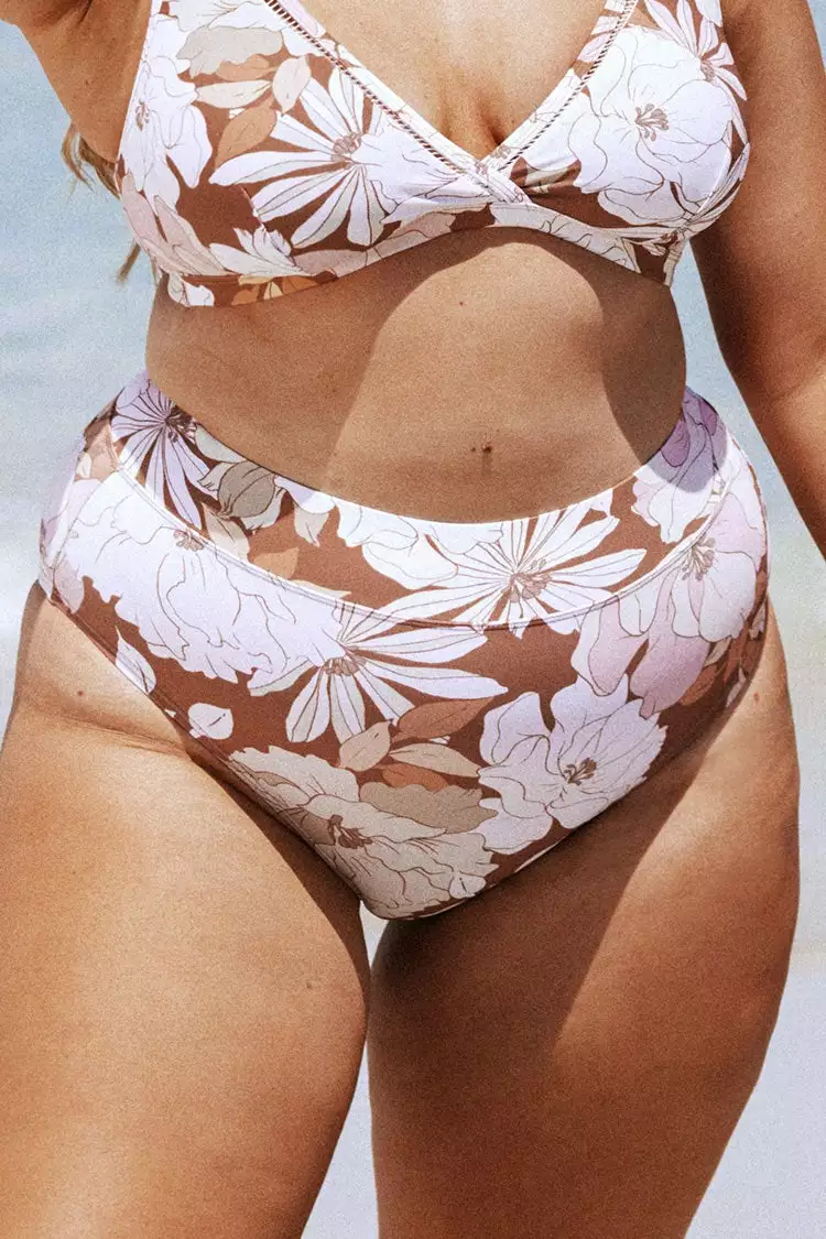 Cupshe Kari Floral Plus Size Bikini Bottom 1 Cupshe Kari Floral Plus Size Bikini Bottom