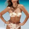 Cupshe Megan Floral Halter High Waisted Bikini