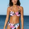 Cupshe Tropicool Leaf Twist Front Bandeau and Cheeky High Waist Set