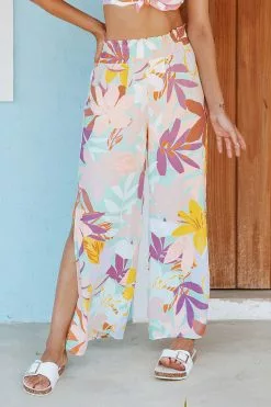 Cupshe Liliana Leafy Elastic Waisted Pants