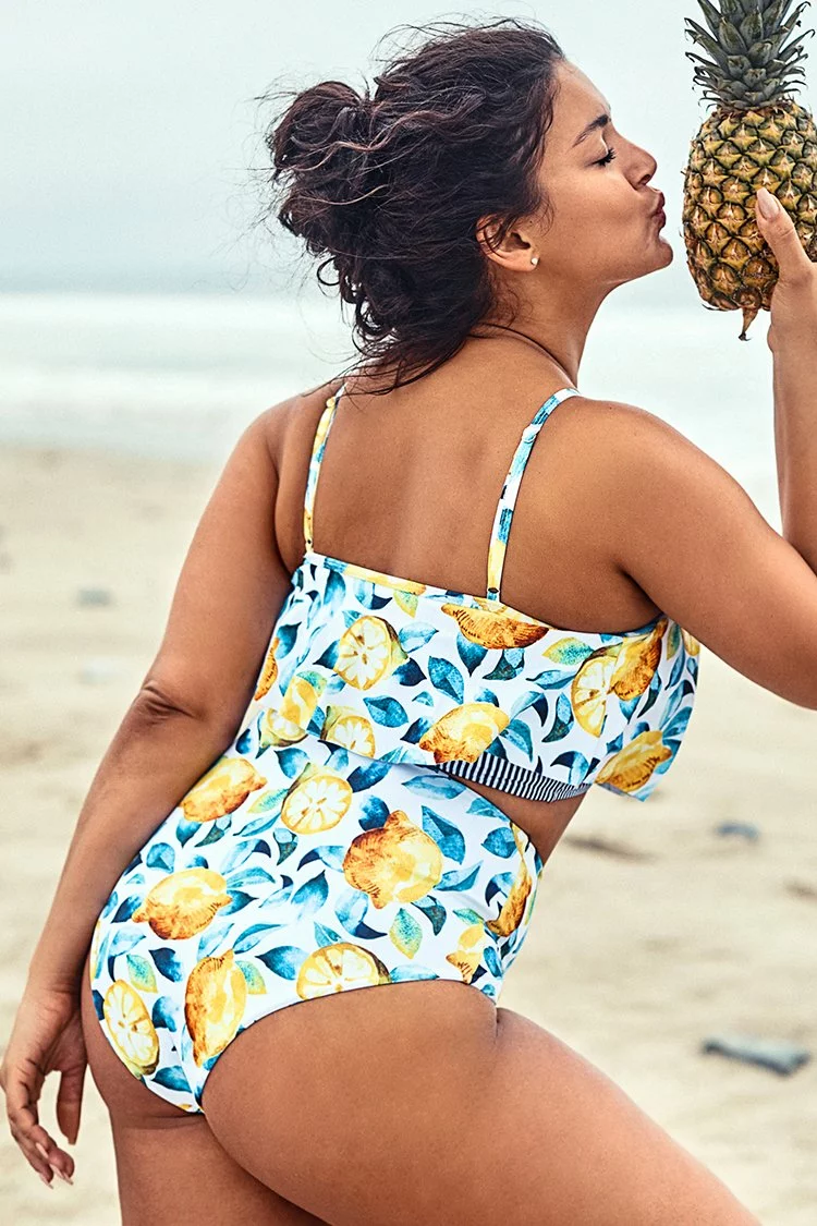 Cupshe Leaf And Lemon Printed Plus Size Bikini 5 Cupshe Leaf And Lemon Printed Plus Size Bikini - Image 5