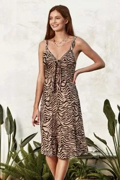 Cupshe On The Prowl Knotted Midi Dress 8 Cupshe On The Prowl Knotted Midi Dress -Deals Cupshe Store CSN0015YC 1