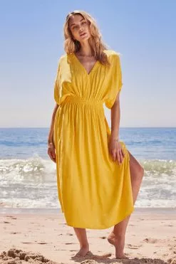 Cupshe Roselyn Ruched V Neck Dress