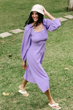 Cupshe Angelina Purple Back Tie Tea Length Dress 8 Cupshe Angelina Purple Back Tie Tea Length Dress -Deals Cupshe Store CSN0161PB 3