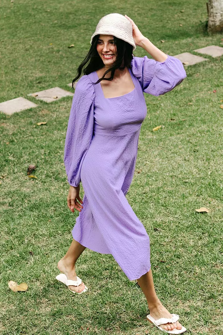 Cupshe Angelina Purple Back Tie Tea Length Dress 3 Cupshe Angelina Purple Back Tie Tea Length Dress - Image 3