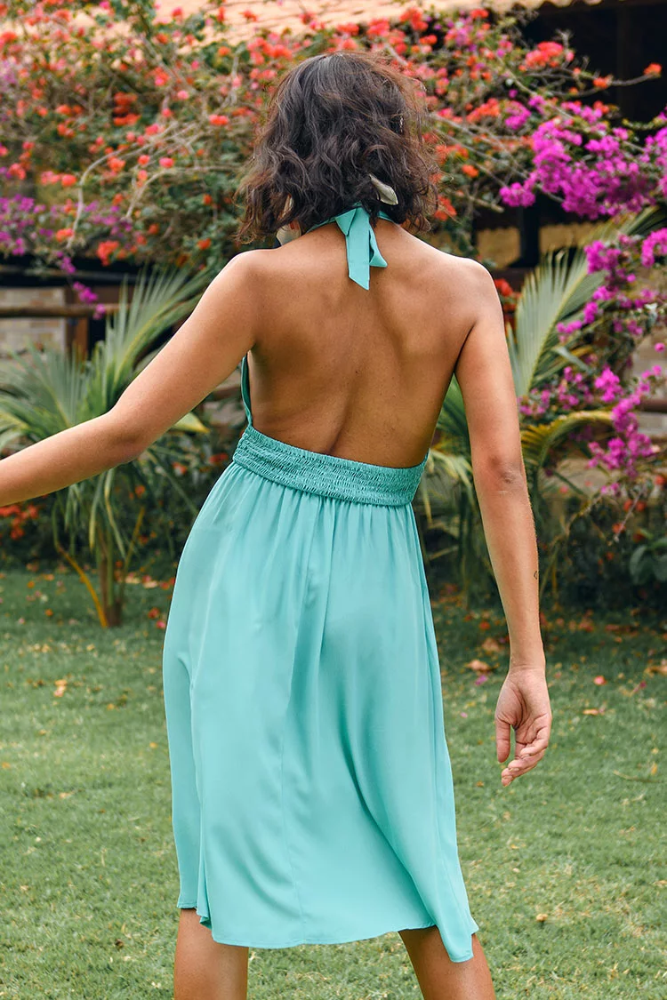 Cupshe Skylar Green Halter V-neck A-shape Dress 5 Cupshe Skylar Green Halter V-neck A-shape Dress - Image 5