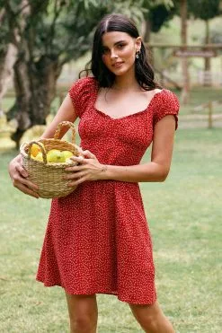 Cupshe Alessandra Ditsy Frill Short Dress