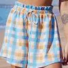 Cupshe Janae Plaid Elastic Waist Shorts
