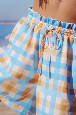 Cupshe Janae Plaid Elastic Waist Shorts -Deals Cupshe Store FSP0007EA 3