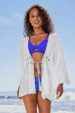Deals Cupshe Store 38 Cupshe Leila Crochet Tassel Drawstring Kimono