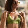 Cupshe Green Textured Triangle Bikini Top