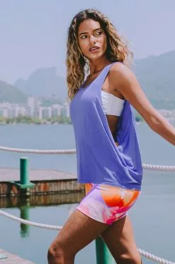 Cupshe Jet Set Purple Loose Waisted Sweatshirt