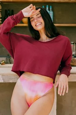 Cupshe Love Potion Off-shoulder Crop Long Sleeve Sweatshirt 13 Cupshe Love Potion Off-shoulder Crop Long Sleeve Sweatshirt -Deals Cupshe Store JSN0042RW