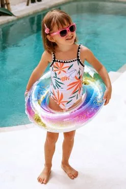 Cupshe Rainbow Sherbet Kids Inflatable Swimming Ring
