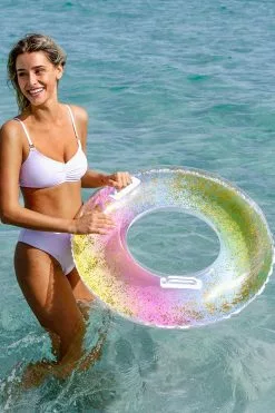 Cupshe Rainbow Sherbet Inflatable Swimming Ring