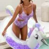 Cupshe Glitter Unicorn Swimming Float Ring