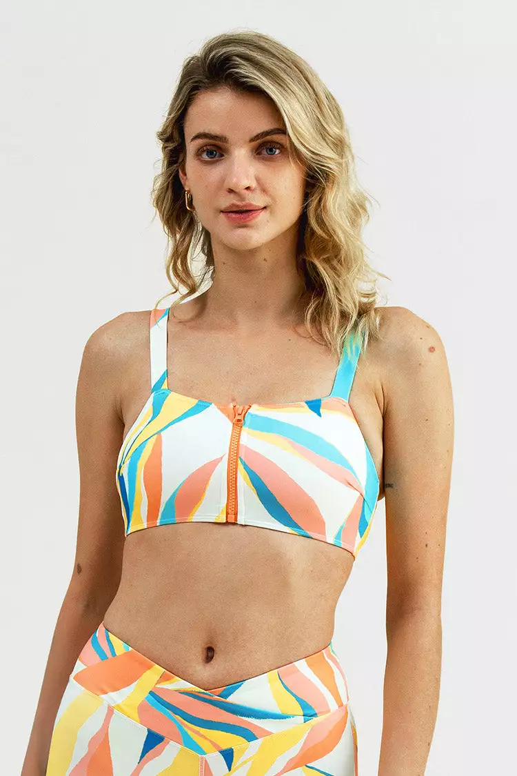 Cupshe Amantea Abstract Print Zip Front Sports Bra 1 Cupshe Amantea Abstract Print Zip Front Sports Bra