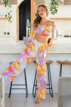 Cupshe Desert Bloom Elastic Waisted Sweatpants