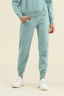 Cupshe Flamenco Light Green Elastic Waisted Carrot Sweatpants