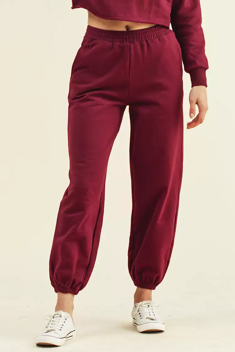 Cupshe Love Potion Elastic Waist Carrot Sweatpants 1 Cupshe Love Potion Elastic Waist Carrot Sweatpants