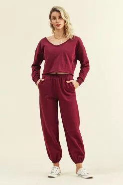 Cupshe Love Potion Elastic Waist Carrot Sweatpants 9 Cupshe Love Potion Elastic Waist Carrot Sweatpants -Deals Cupshe Store RSN0016RW 3