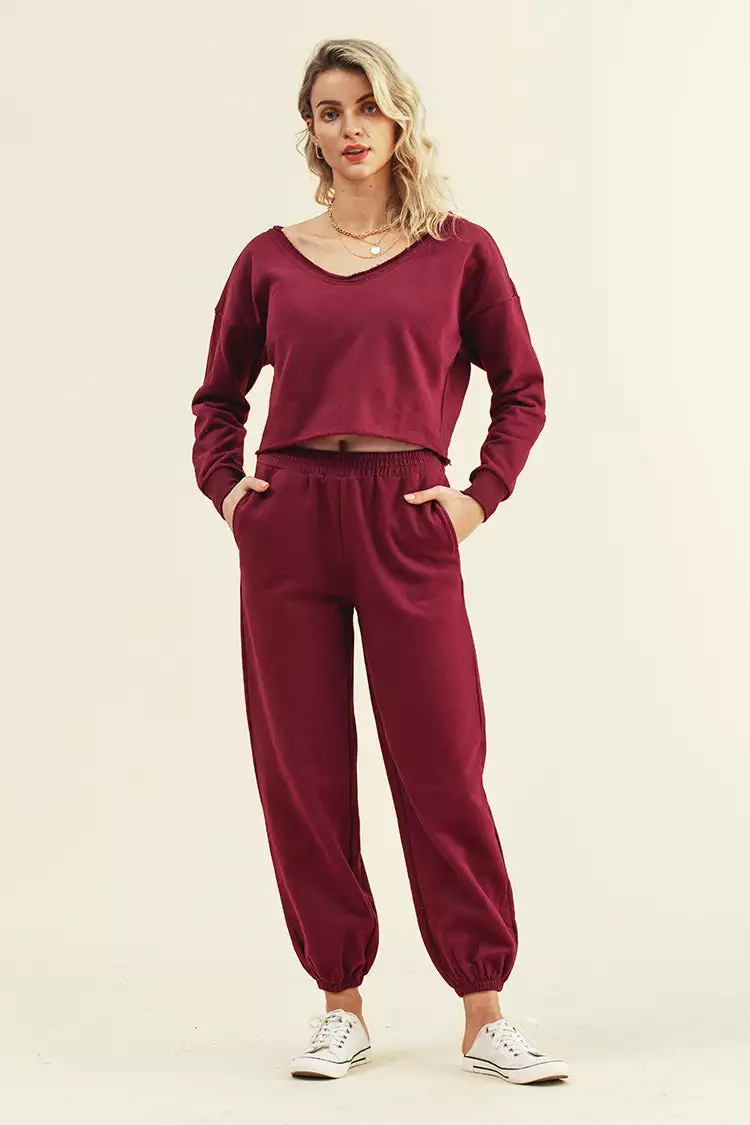 Cupshe Love Potion Elastic Waist Carrot Sweatpants 3 Cupshe Love Potion Elastic Waist Carrot Sweatpants - Image 3