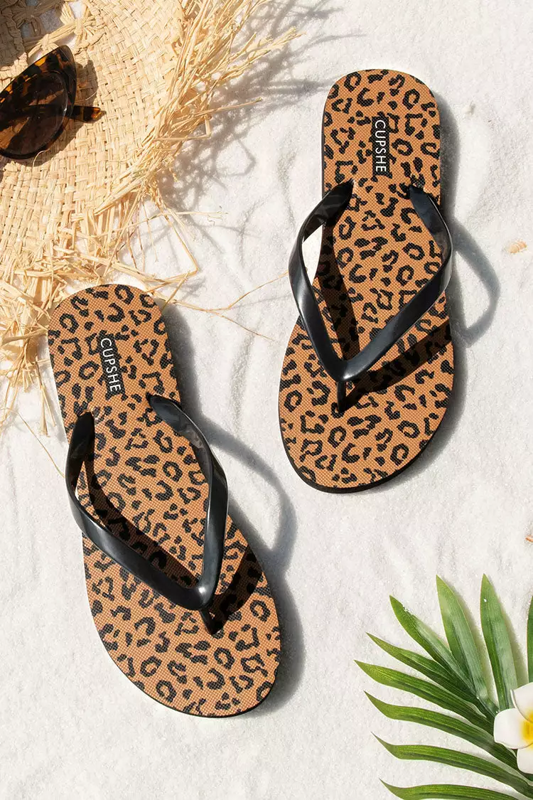 Cupshe Wild Side Leopard Flip Flops 1 Cupshe Wild Side Leopard Flip Flops