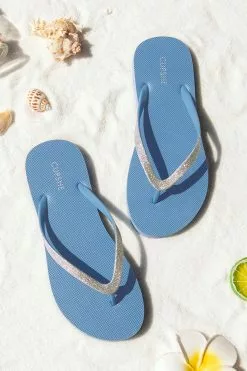 Cupshe Azure Blue Flip Flops