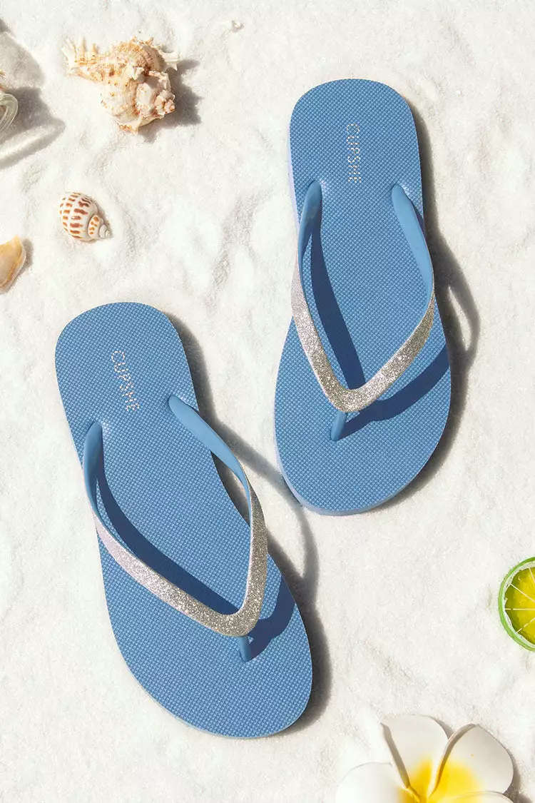 Cupshe Azure Blue Flip Flops 1 Cupshe Azure Blue Flip Flops