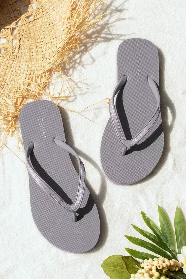 Cupshe Slate Grey Flip Flops 1 Cupshe Slate Grey Flip Flops
