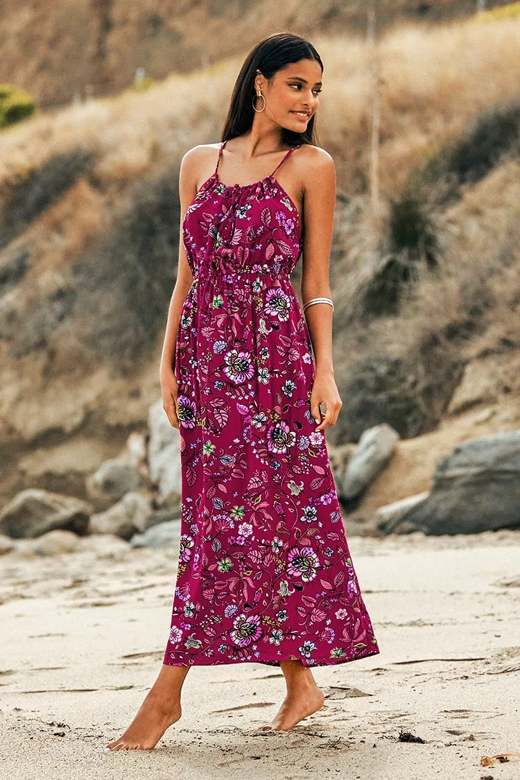 Cupshe Vivian Floral Sleeveless Elastic Waist Dress 1 Cupshe Vivian Floral Sleeveless Elastic Waist Dress